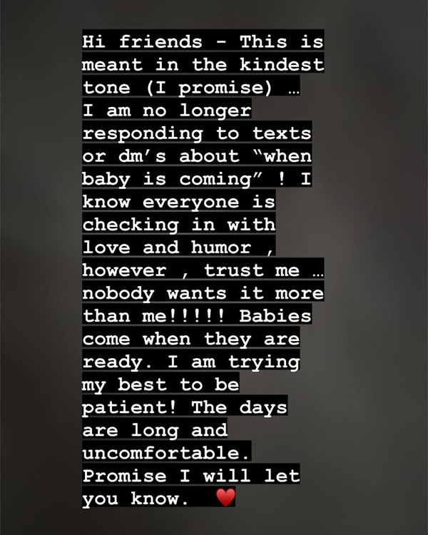 Mensaje de Instagram de Hilary Duff