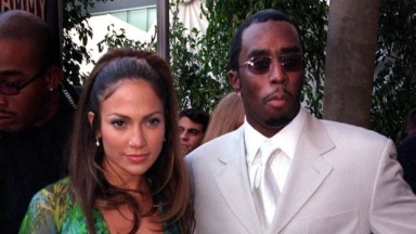 Jennifer Lopez and Diddy at the Grammy Awards