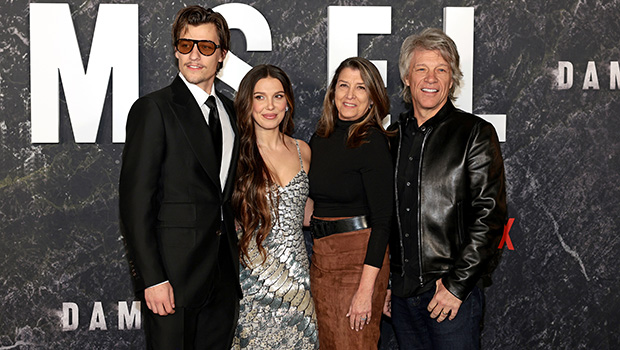 Jake Bongiovi, Millie Bobby Brown, Dorothea Hurley and Jon Bon Jovi