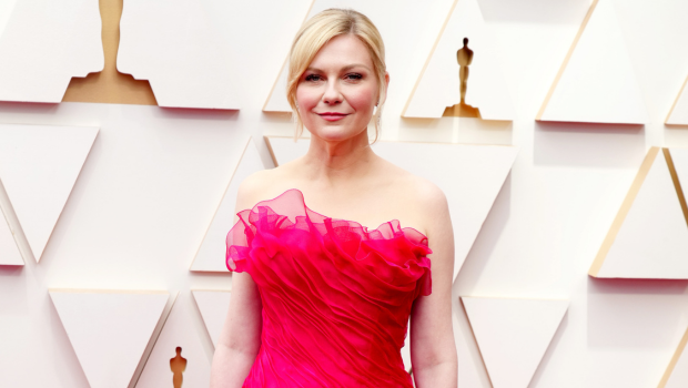 Kirsten Dunst in a red dress at the Oscars