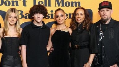 Nicole Richie and Joel Madden and their kids Sparrow and Harlow