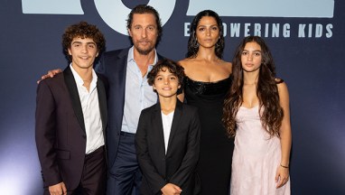 Matthew McConaughey and his wife and children