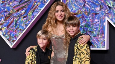 Shakira with her sons Milan and Sasha