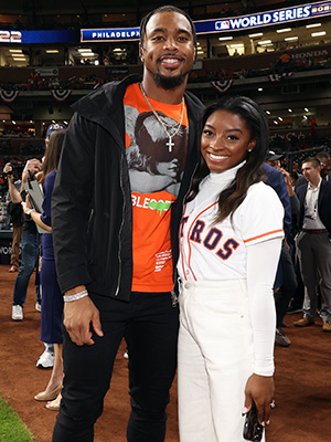Simone Biles and Jonathan Owens