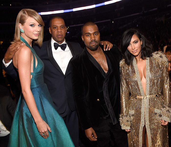Taylor Swift, Jay Z, Kanye West y Kim Kardashian