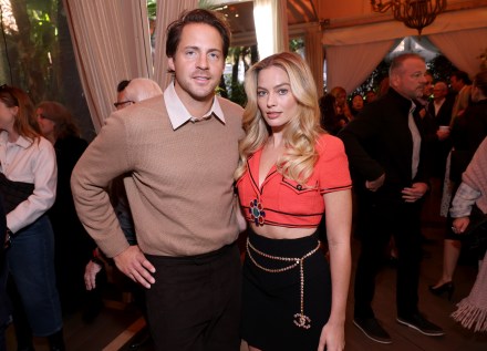LOS ANGELES, CALIFORNIA - JANUARY 12: (L-R) Tom Ackerley and Margot Robbie attend the AFI Awards Luncheon at Four Seasons Hotel Los Angeles at Beverly Hills on January 12, 2024 in Los Angeles, California. (Photo by Matt Winkelmeyer/Getty Images)