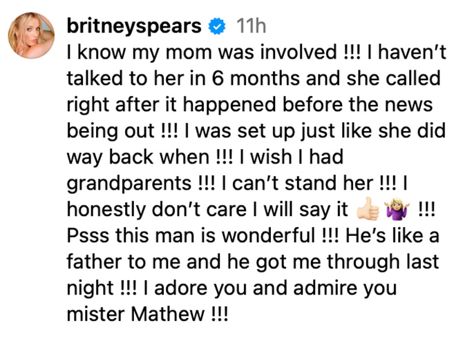 Britney Spears' Instagram