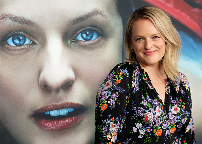 Elisabeth Moss at a Handmaid's Tale red carpet event