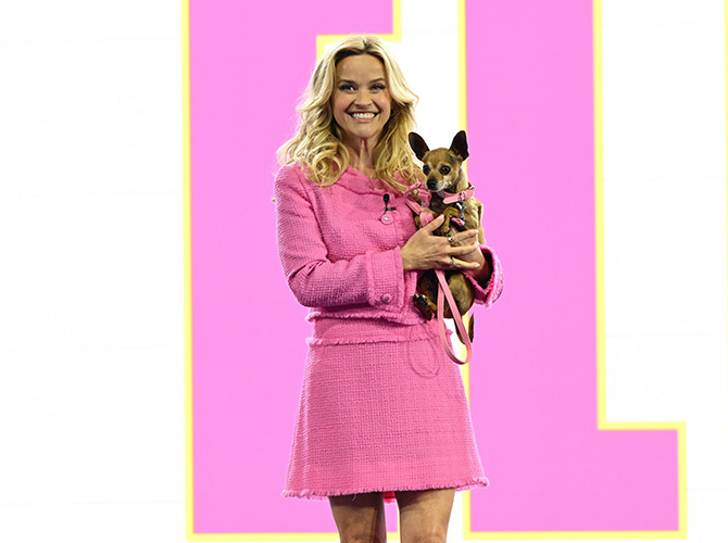 Reese Witherspoon dressed up as Elle Woods
