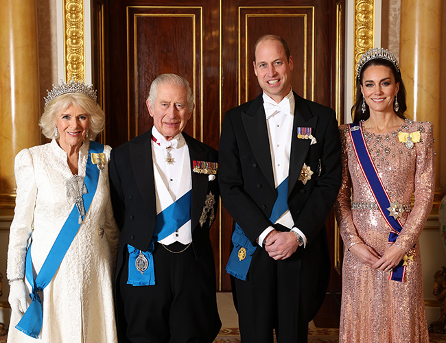 Rainha Camilla, Rei Charles, Príncipe William e Princesa Kate