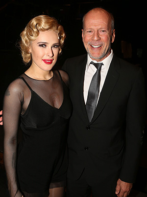 Rumer Willis and Bruce Willis