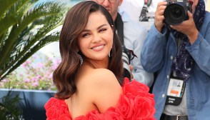 Selena Gomez attending the 2024 Cannes Film Festival in a red dress