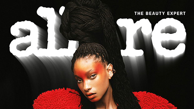 Willow Smith Stuns in Bare-Chested Red Look & Fierce Makeup for
‘Allure’ Cover: Photos