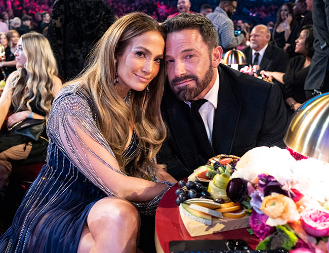 Jennifer Lopez and Ben Affleck at the Grammy Awards