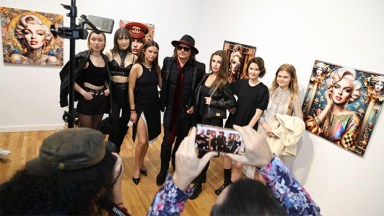 Marko Stout captivates attendees with his charisma on opening night at Anita Rodgers Gallery, NYC