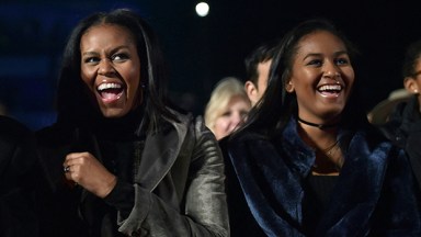Michelle Obama and Sasha Obama
