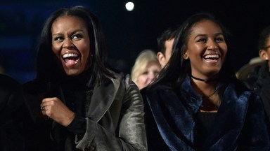 Michelle Obama and Sasha Obama