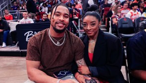 Jonathan Owens and Simone Biles