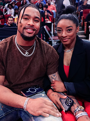 Jonathan Owens and Simone Biles