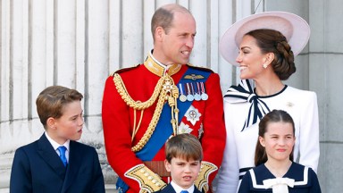 Prince George of Wales, Prince William, Prince Louis of Wales, Princess Charlotte of Wales and Princess Kate Middleton