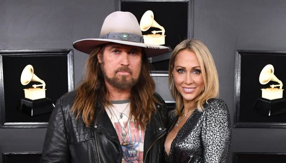 Billy Ray Cyrus and Tish Cyrus attend the 61st Annual GRAMMY Awards