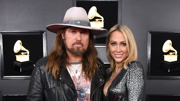 Billy Ray Cyrus and Tish Cyrus attend the 61st Annual GRAMMY Awards