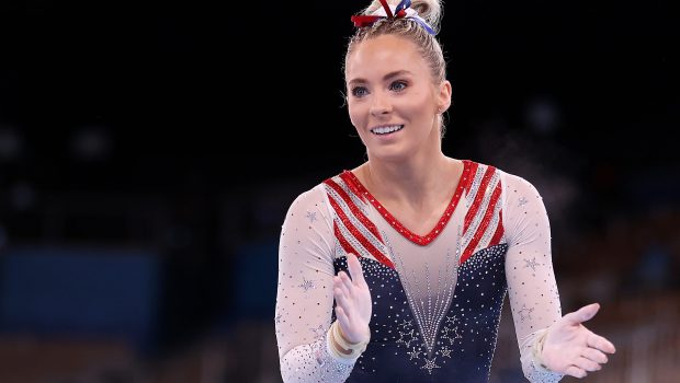 TOKYO, JAPAN - AUGUST 01: Mykayla Skinner of Team United States competes in the Women's Vault Final on day nine of the Tokyo 2020 Olympic Games at Ariake Gymnastics Centre on August 01, 2021 in Tokyo, Japan. (Photo by Laurence Griffiths/Getty Images)