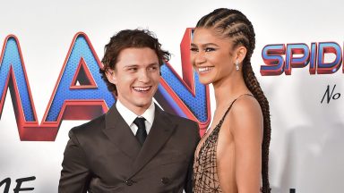 LOS ANGELES, CALIFORNIA - DECEMBER 13: Tom Holland and Zendaya attend Sony Pictures' "Spider-Man: No Way Home" Los Angeles Premiere on December 13, 2021 in Los Angeles, California. (Photo by Axelle/Bauer-Griffin/FilmMagic)