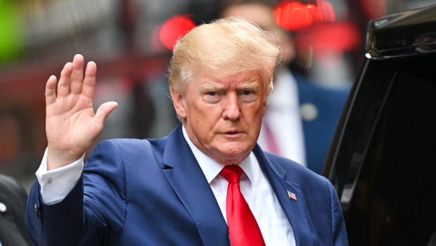 Donald Trump leaves Trump Tower to meet with New York Attorney General Letitia James for a civil investigation on August 10, 2022 in New York City. (Photo by James Devaney/GC Images)