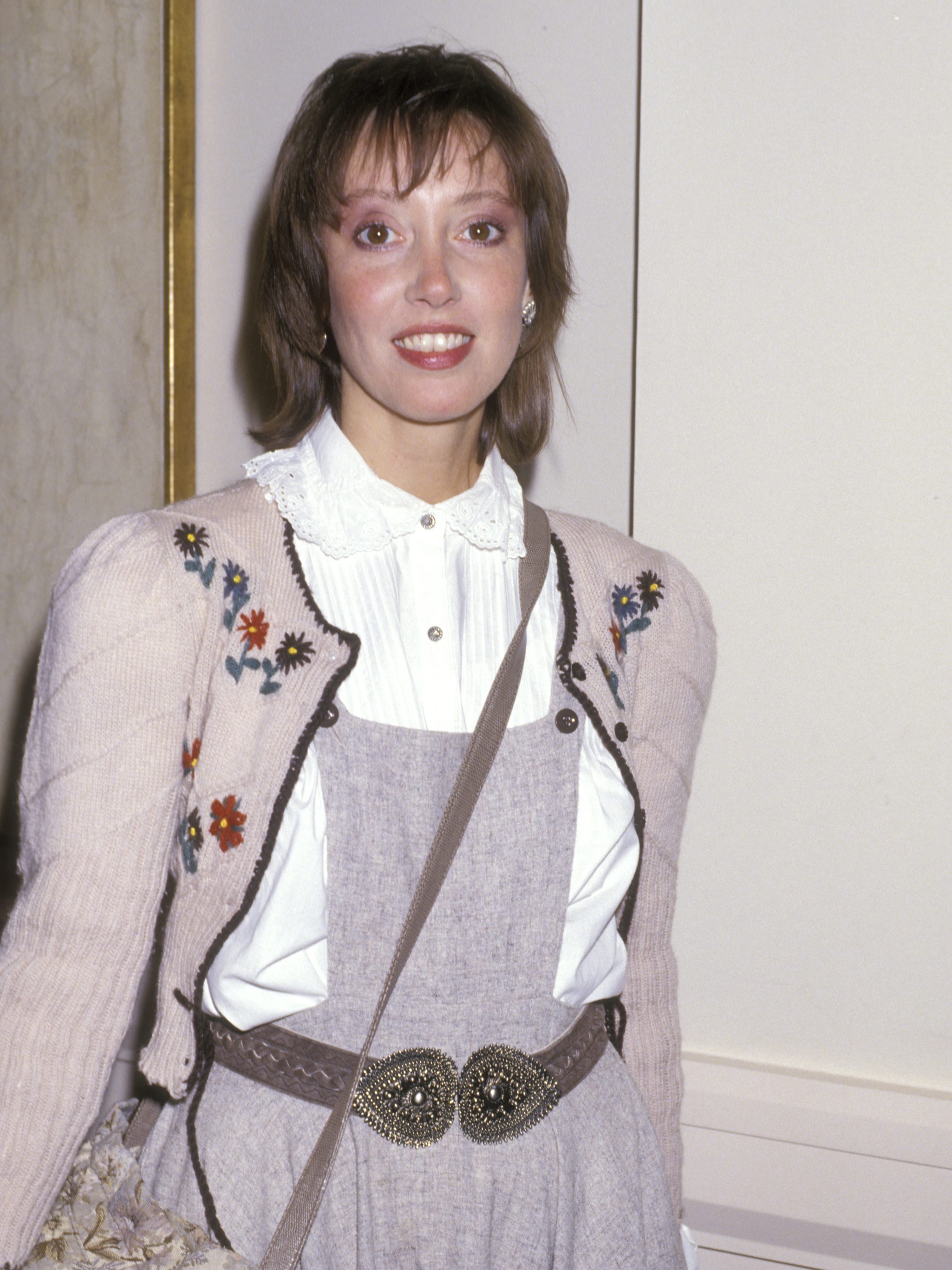 Actress Shelley Duvall attends the Eighth Annual CableACE Awards Nominees Luncheon on January 19, 1987 at Beverly Hills Hotel in Beverly Hills, California. (Photo by Ron Galella, Ltd./Ron Galella Collection via Getty Images)