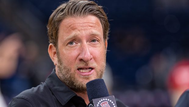 CHICAGO, ILLINOIS - NOVEMBER 8: Barstool founder and CEO Dave Portnoy is seen before the Florida Atlantic Owls and Loyola (Il) Ramblers game in the Barstool Invitational at Wintrust Arena on November 8, 2023 in Chicago, Illinois. (Photo by Michael Hickey/Getty Images)