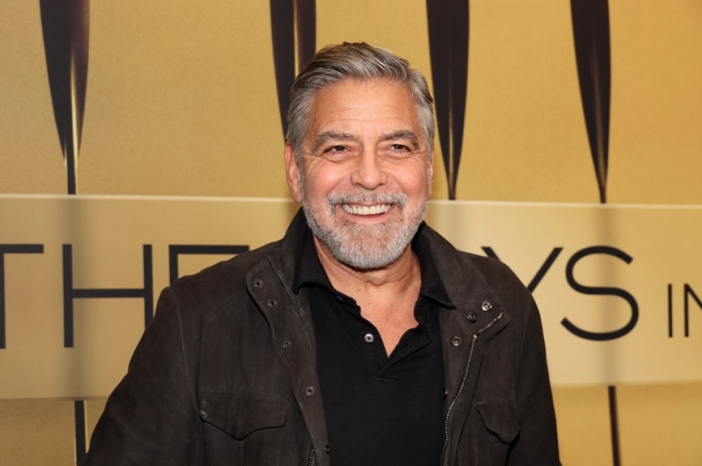 NEW YORK NEW YORK DECEMBER 13 George Clooney attends The Boys In The Boat New York Screening at Museum of Modern Art on December 13 2023 in New York City Photo by Dia DipasupilGetty Images