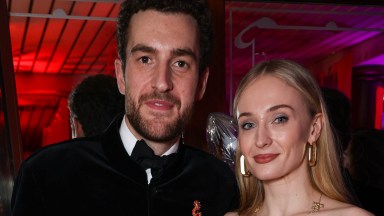 LONDON, ENGLAND - FEBRUARY 10: Peregrine Pearson and Sophie Turner attend Stanley Zhu's Year of Dragon Celebration at Dixie Queen on February 10, 2024 in London, England. (Photo by Dave Benett/Getty Images for Stanley Zhu)