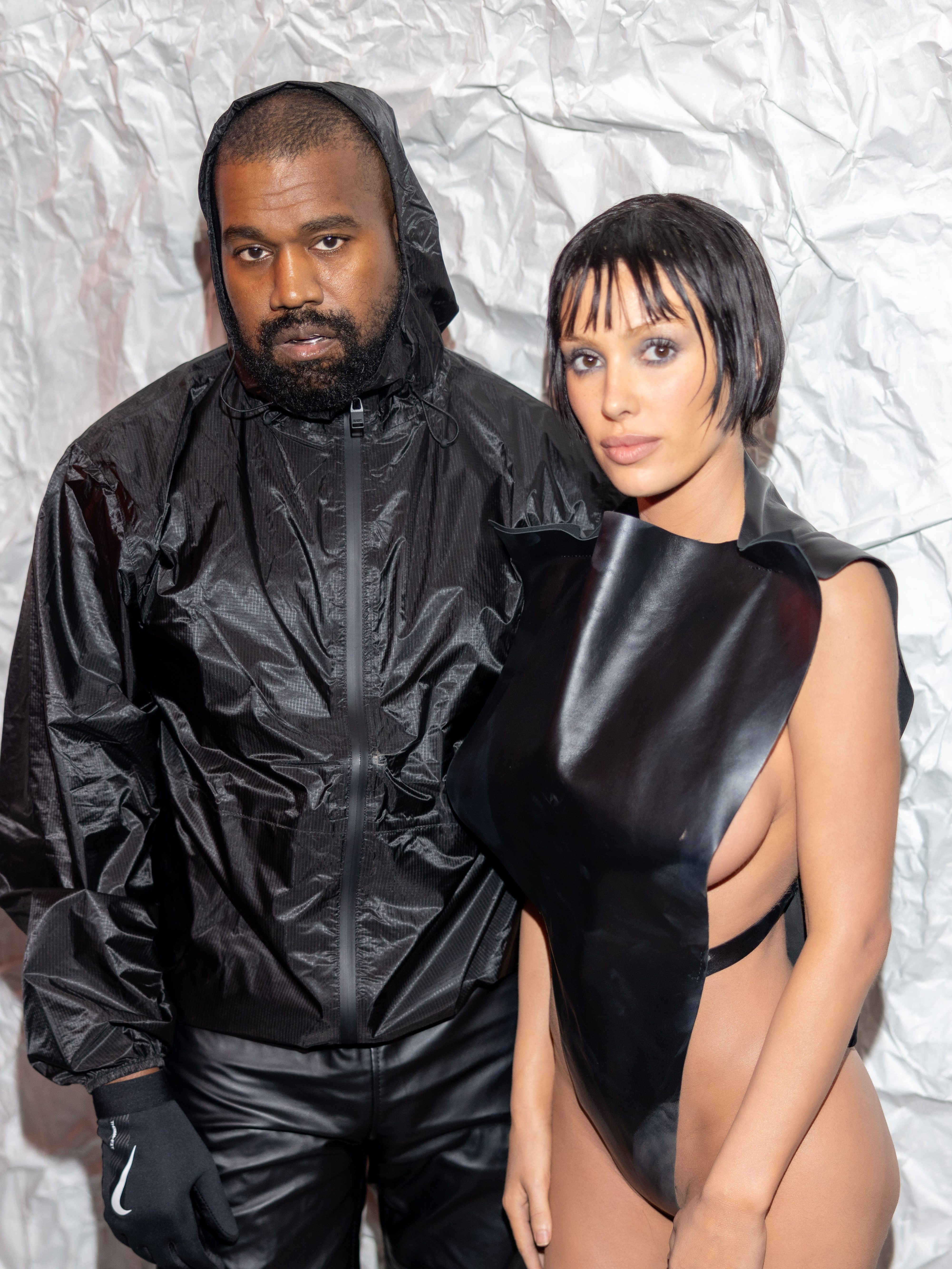 Kanye West and Bianca Censori at Milan Fashion Week