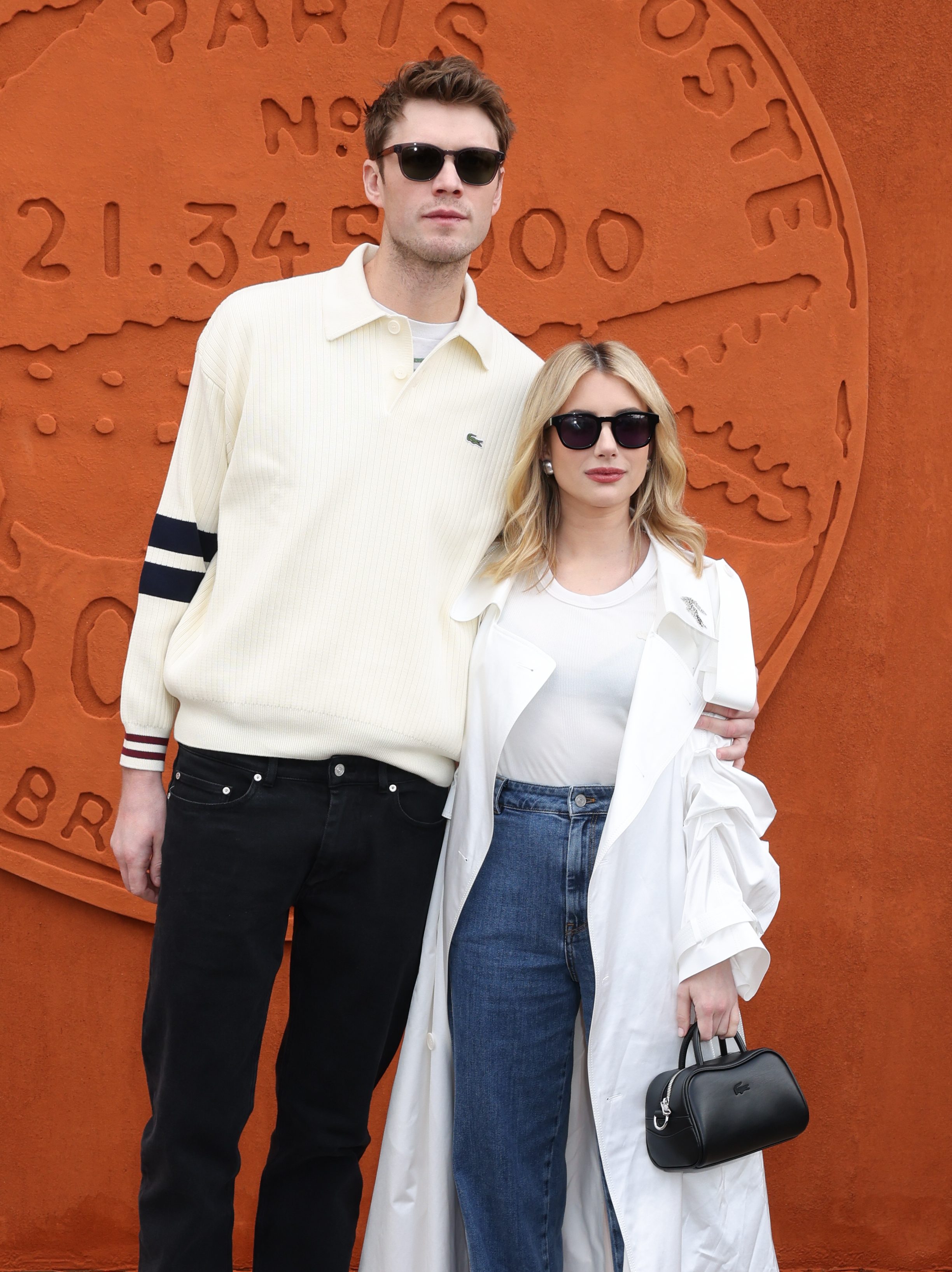 Cody John and Emma Roberts at the Lacoste Womenswear Fall/Winter 2024-2025 show
