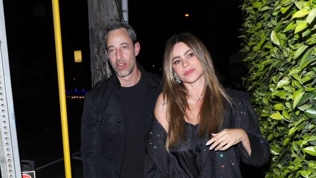 Justin Saliman and Sofia Vergara are seen at Giorgio Baldi restaurant