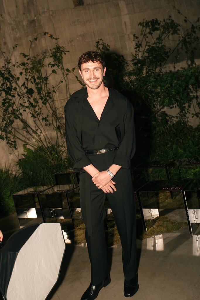 Paul Mescal at Gucci Cruise 2025 Fashion Show held at the Tate Modern on May 13, 2024 in London, United Kingdom. (Photo by Noorunisa/WWD via Getty Images)