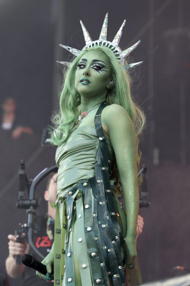 NEW YORK, NEW YORK - JUNE 09: Chappell Roan performs during the 2024 Governors Ball at Flushing Meadows Corona Park on June 09, 2024 in New York City. (Photo by Marleen Moise/Getty Images)