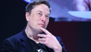 CANNES, FRANCE - JUNE 19: Elon Musk attends 'Exploring the New Frontiers of Innovation: Mark Read in Conversation with Elon Musk' session during the Cannes Lions International Festival Of Creativity 2024 - Day Three on June 19, 2024 in Cannes, France. (Photo by Marc Piasecki/Getty Images)