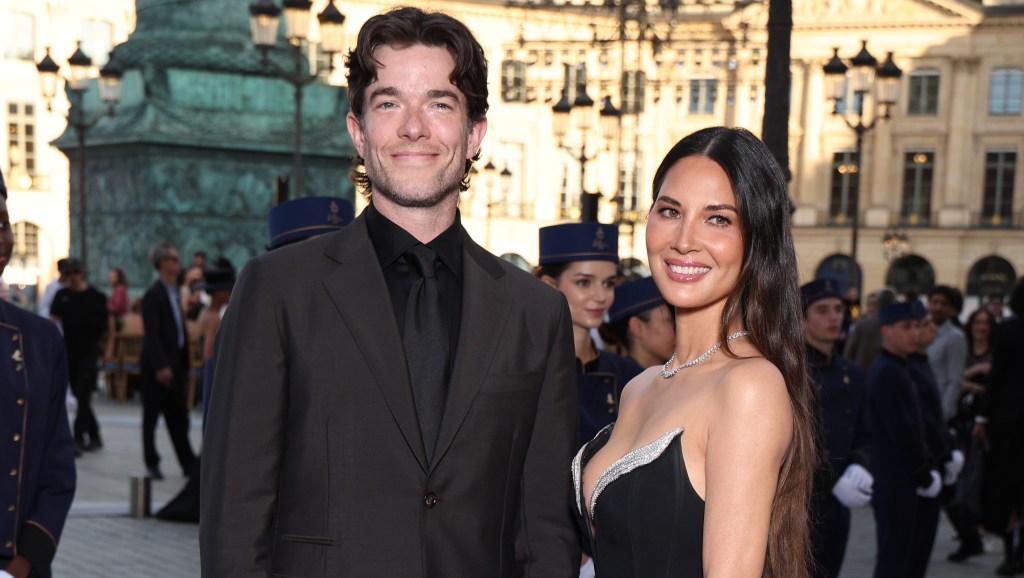 PARIS, FRANCE - JUNE 23: John Mulaney and Olivia Munn attend Vogue World: Paris at Place Vendome on June 23, 2024 in Paris, France. (Photo by Pascal Le Segretain/Getty Images for Vogue)