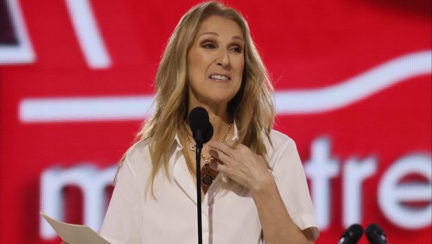 LAS VEGAS, NEVADA - JUNE 28: Celine Dion announces Ivan Demidov as the fifth overall pick by the Montreal Canadiens in the first round of the 2024 NHL Draft at Sphere on June 28, 2024 in Las Vegas, Nevada. (Photo by Bruce Bennett/Getty Images)