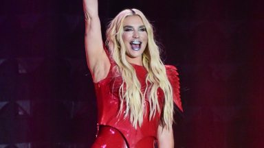 PHILADELPHIA, PENNSYLVANIA - JULY 04: Kesha performs on stage during the Wawa Welcome America Fourth of July Concert at Benjamin Franklin Parkway on July 04, 2024 in Philadelphia, Pennsylvania. (Photo by Lisa Lake/Getty Images for Welcome America, Inc.)