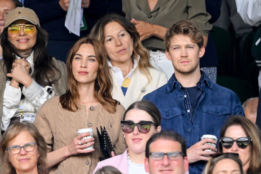 Alexa Chung and Joe Alwyn drink together on Day 10 of Wimbledon 