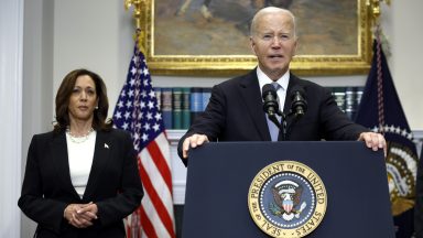 WASHINGTON, DC - JULY 14: U.S. President Joe Biden delivers remarks on the assassination attempt on Republican presidential candidate former President Donald Trump at the White House on July 14, 2024 in Washington, DC. A shooter opened fire injuring former President Trump, killing one audience member, and injuring two others during a campaign event in Butler, Pennsylvania on July 13. Biden was joined by Vice President Kamala Harris. (Photo by Kevin Dietsch/Getty Images)