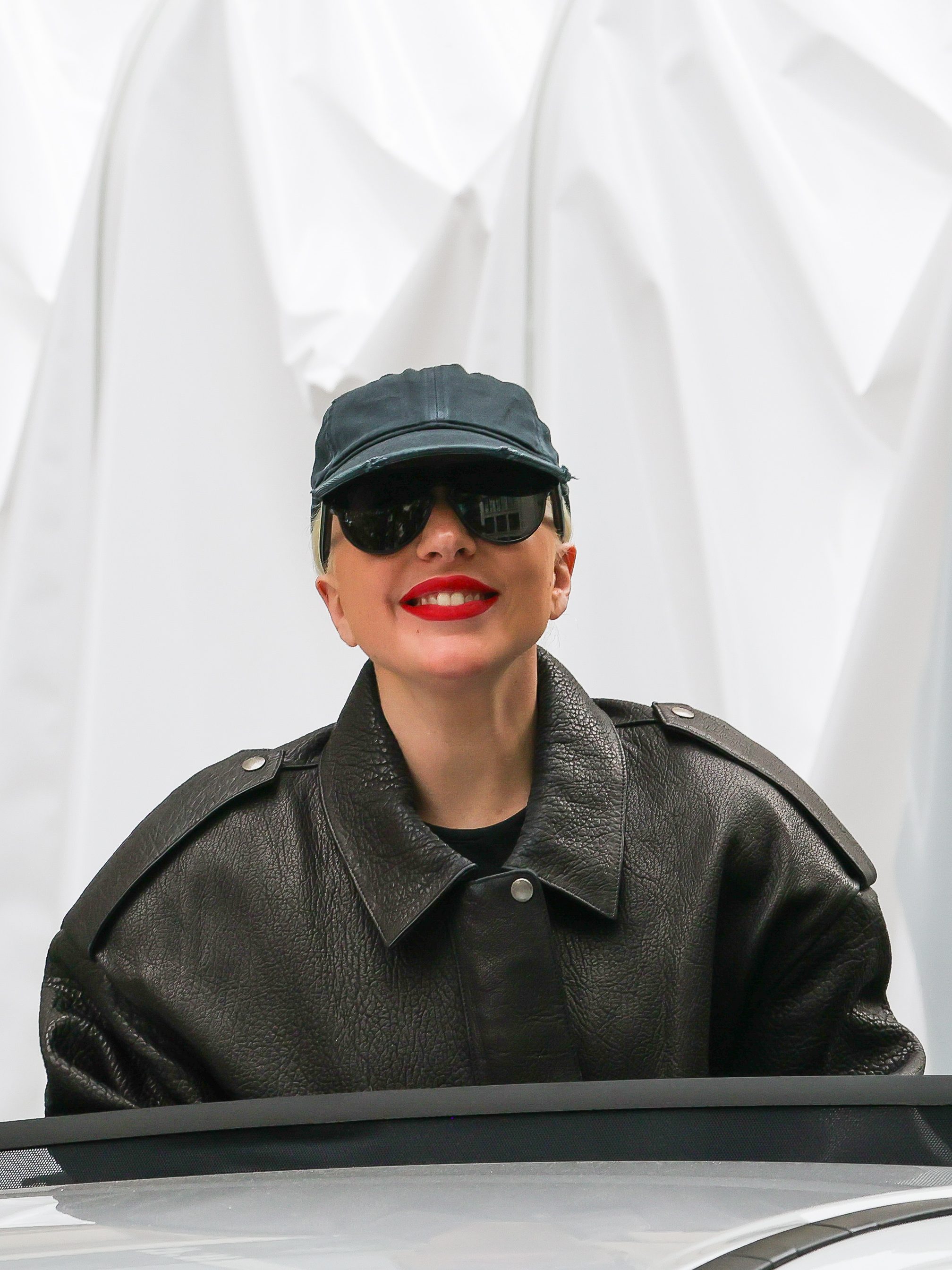 PARIS, FRANCE - JULY 22: Lady Gaga is seen waving to fans on July 22, 2024 in Paris, France. (Photo by MEGA/GC Images)