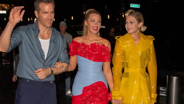 Ryan Reynolds, Blake Lively and Gigi Hadid attend the afterparty for "Deadpool & Wolverine" on July 22, 2024 in New York City. (Photo by DAMEBK/Bauer-Griffin/GC Images)