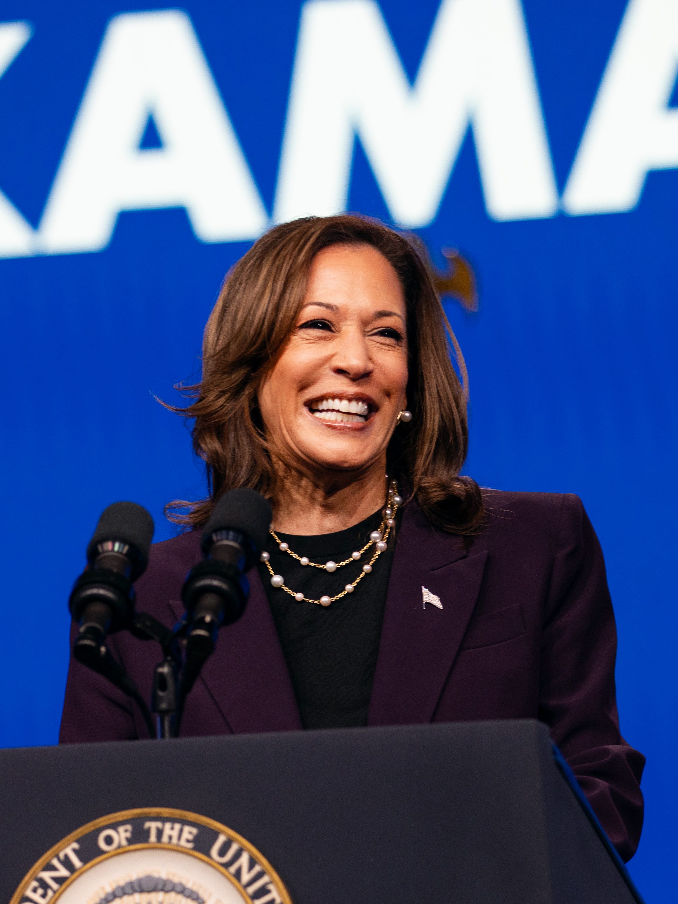 HOUSTON, TEXAS - JULY 25: Vice President Kamala Harris speaks at the American Federation of Teachers' 88th National Convention on July 25, 2024 in Houston, Texas. The American Federation of Teachers is the first labor union to endorse Harris for president since announcing her campaign. (Photo by Montinique Monroe/Getty Images)