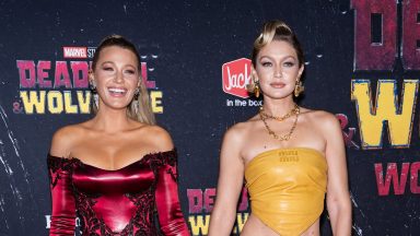 Blake Lively and Gigi Hadid attend the "Deadpool & Wolverine" New York Premiere