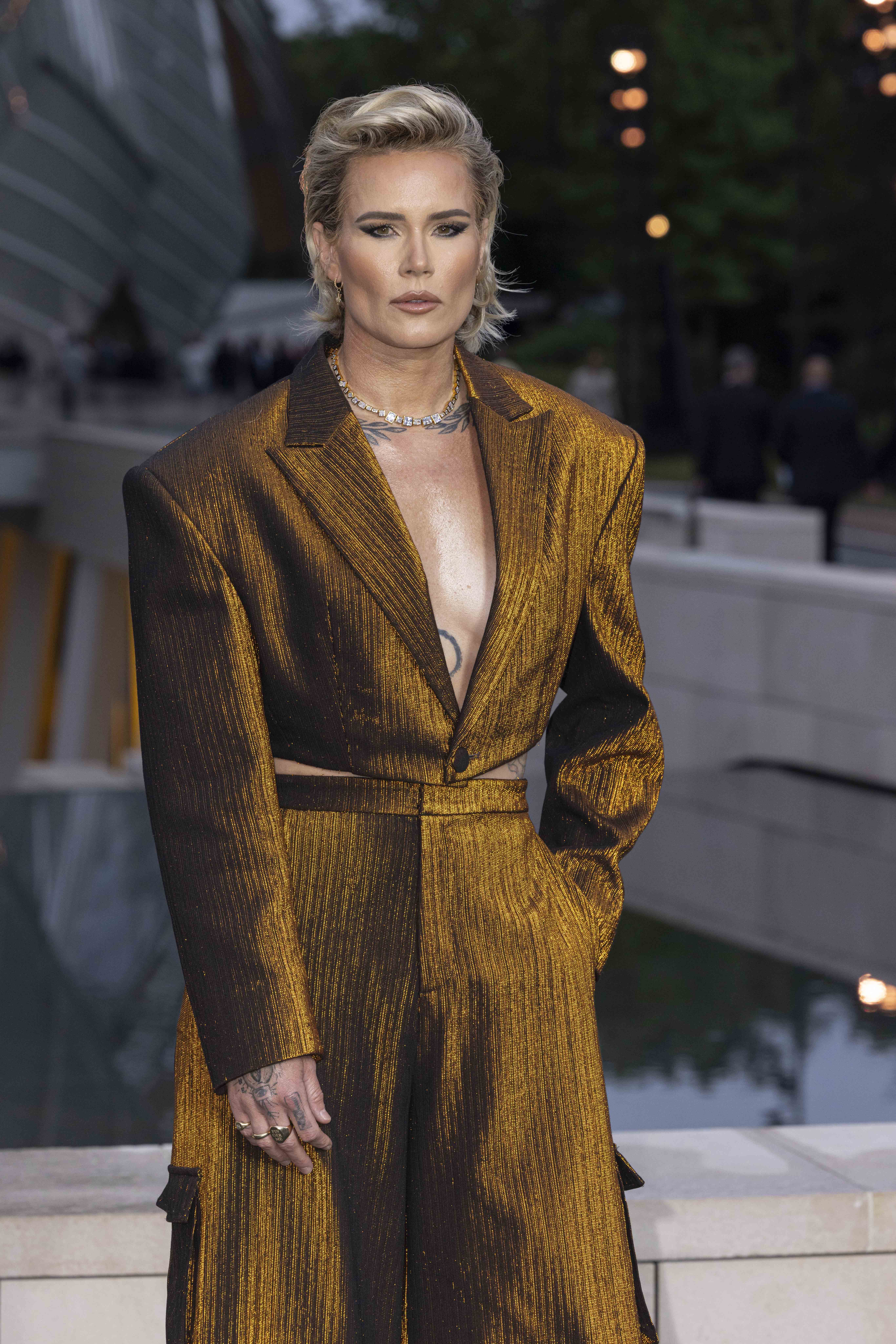 PARIS, FRANCE - JULY 25: Ashlyn Harris attends The Prelude To The Olympics on July 25, 2024 in Paris, France. (Photo by Stephane Cardinale - Corbis/Corbis via Getty Images)