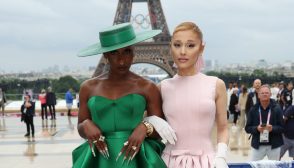 Cynthia Erivo and Ariana Grande attend the red carpet ahead of the opening ceremony of the Olympic Games Paris 2024